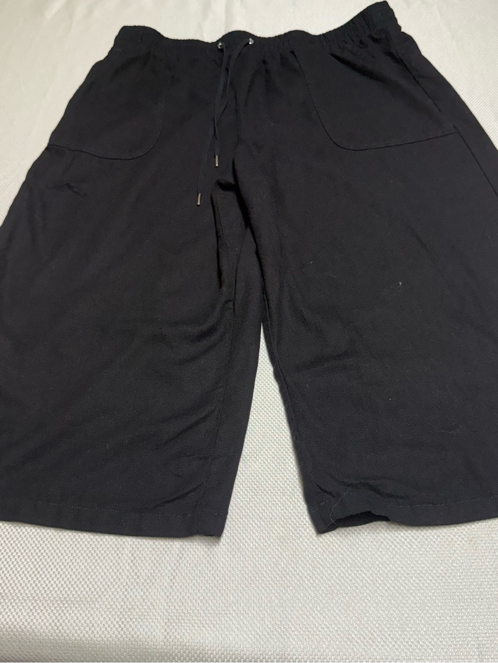 Allison Daley Black Knit Pull-On Pants with Drawstring